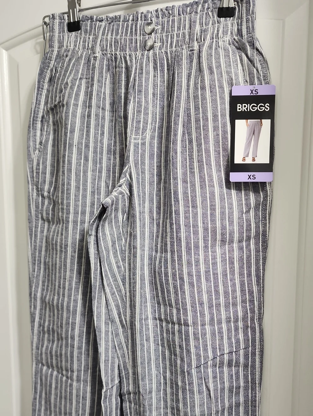 Briggs Pants Blue & White Stripped XS